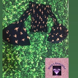 Long Sleeve Flower Top